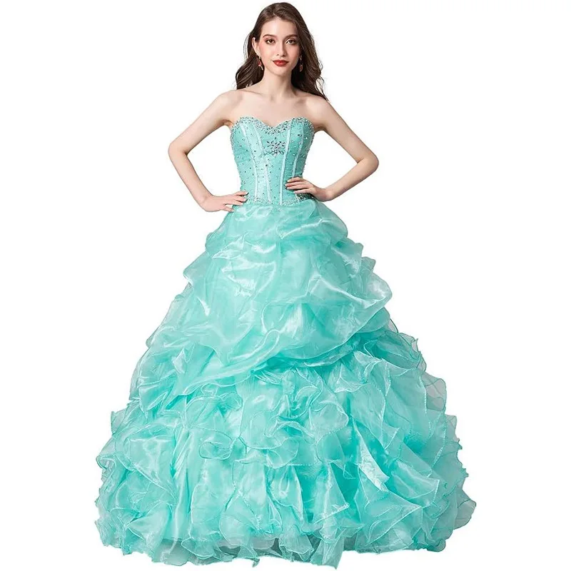 

Lamour 2024 New Spring Quinceanera Dresses Strapless Lace Up Elegant Vintage Princess Evening Dress Vestido De Novia Casamento