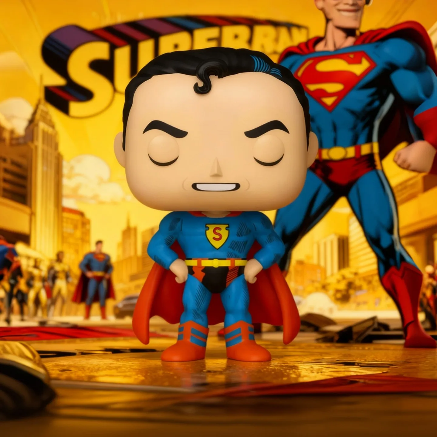 Funko Pop Dc Superman Golden Edition Action Figure Cartoon Collectible Model Desktop Decoration Gift For Fans - view 2