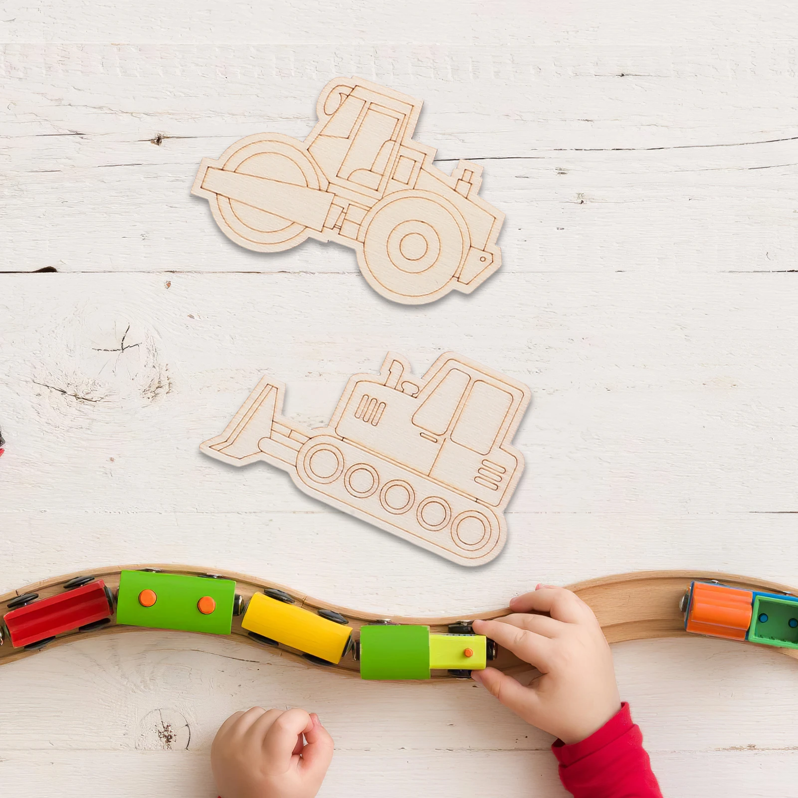 

45pcs Wooden Diy Unpainted Vehicle Tags Party Decorations Blank Car Shaped Painting Craft Projects Embellishments For Crafts