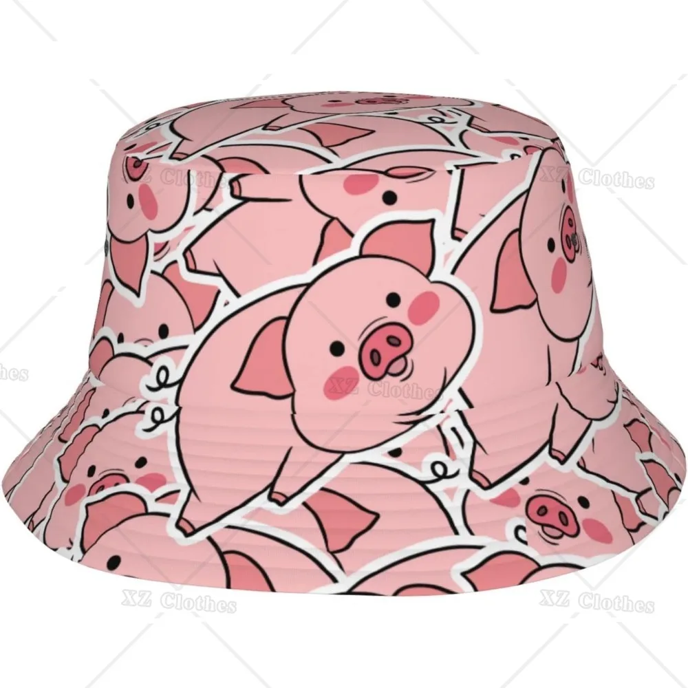 

Pig Pattern Bucket Hat for Women Men Teens Beach Outdoor Fashion Packable Sun Cap Summer Headwear Fishing Caps for Fisherman