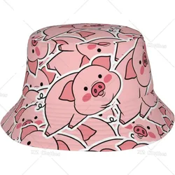 Pig Pattern Bucket Hat for Women Men Teens Beach Outdoor Fashion Packable Sun Cap Summer Headwear Fishing Caps for Fisherman