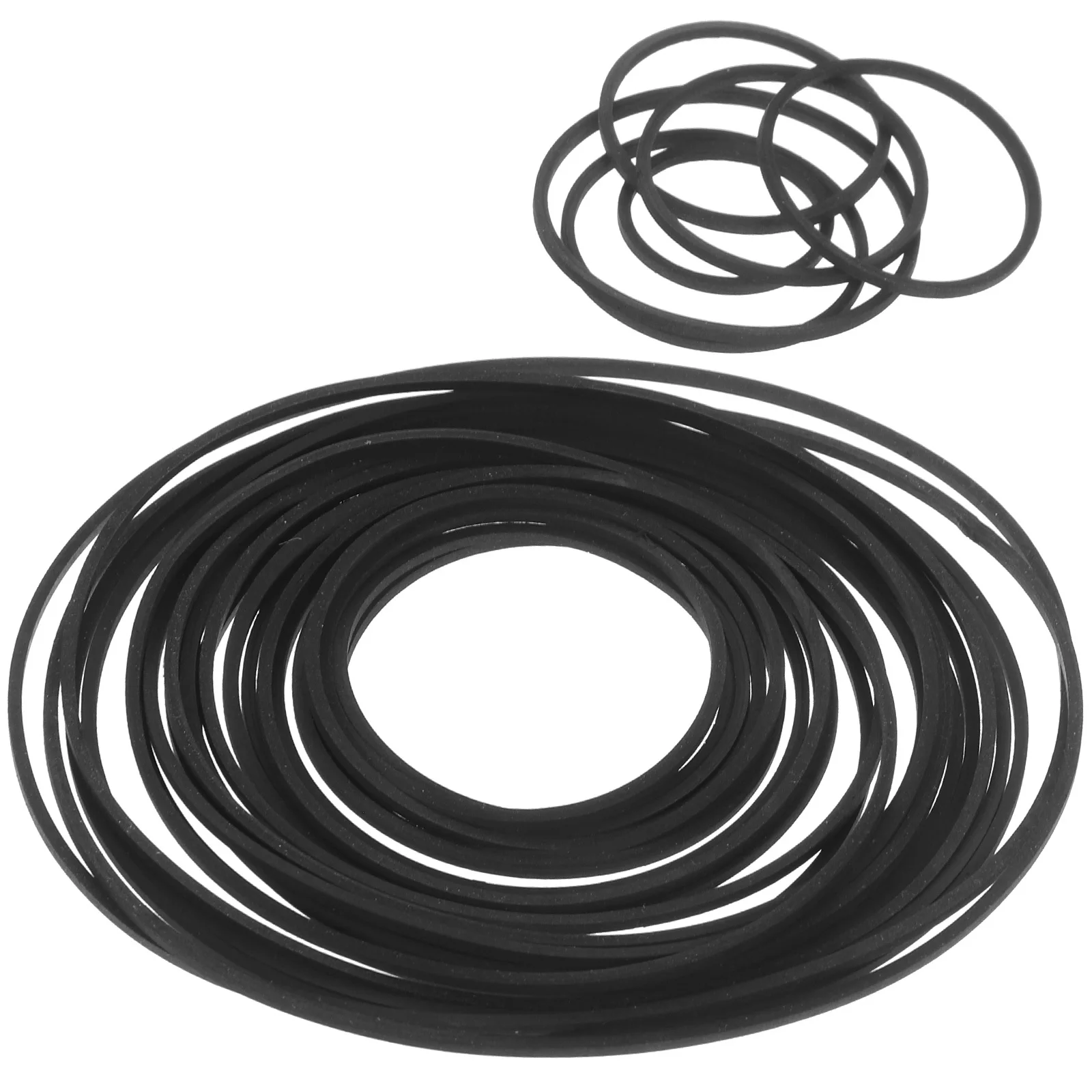 Courroies de Cassette en caoutchouc pour enregistreur, lecteur de musique, remplacement de bande carrée et plate, courroies d'entraînement de Machine, ensemble Durable de 1mm, 60 pièces