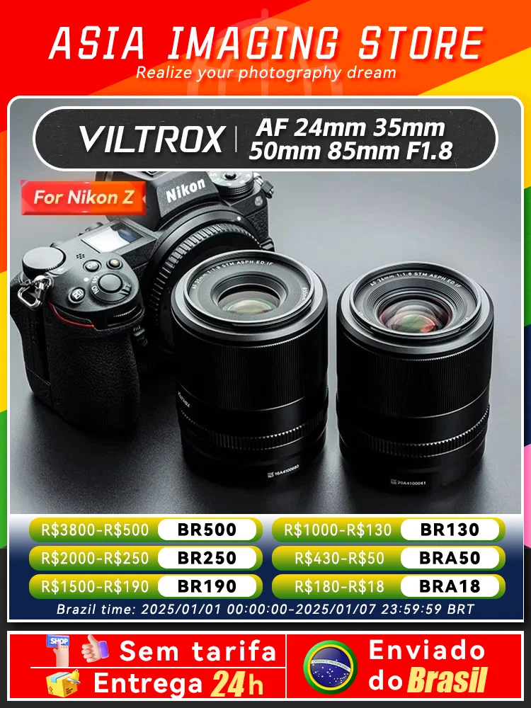 Viltrox 24mm 35mm 50mm 85mm F1.8 Full Frame Auto Focus Prime Large Aperture Lens  for Nikon Z Mount Camera Lens Z6 II Z7 Z50 Zfc