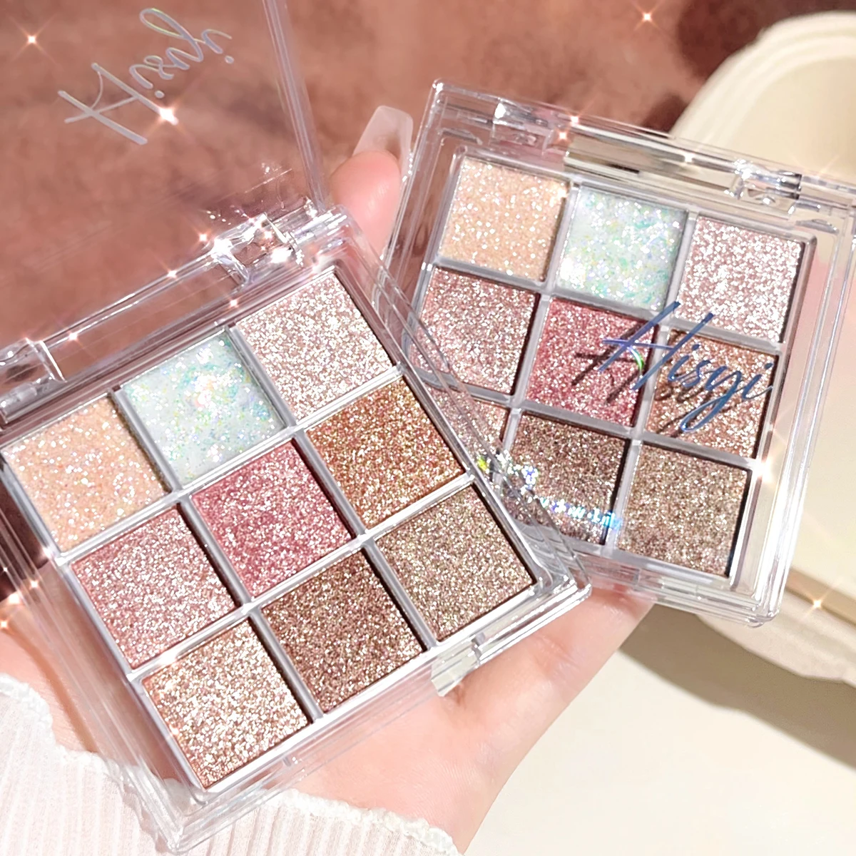 Dikalu mùa xuân và mùa hè mới Eyeshadow Palette OH Hồng chín Cung điện lưới tự động tập trung độ bão hòa thấp khói bột tăng tấm