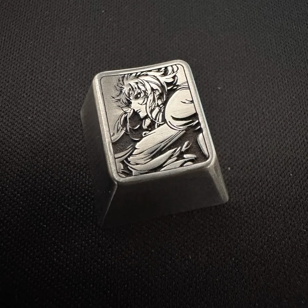 Original Anime Artisan Keycap Custom Engraved Metal Keyboard Cap Cherry Profile ESC KeyCap for Mechanical Keyboard Accessories