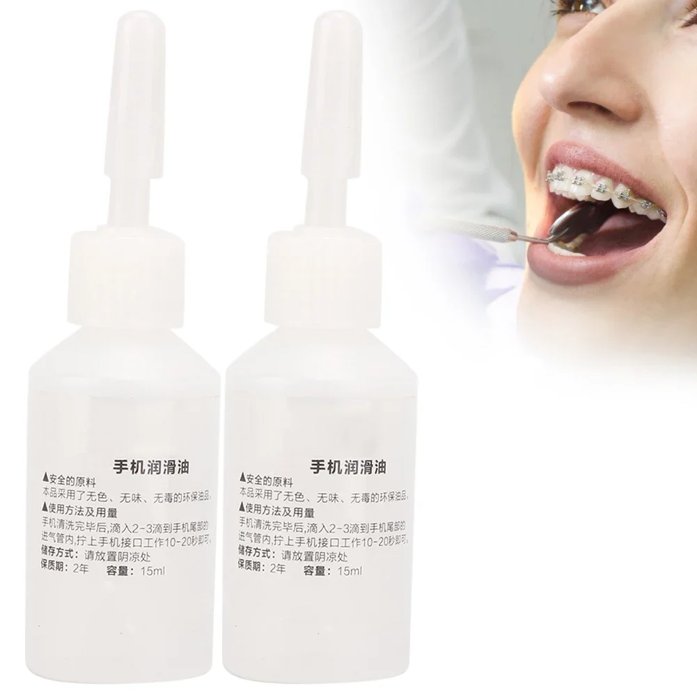 Pelumas Dental Handpiece 15ml, minyak pelumas untuk Aksesori dokter gigi genggam 2 buah