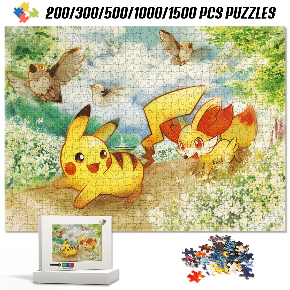 Pokemon Jigsaw Puzzle Cartoon Anime Character Educational Diy Toys Assembly Game for Children Adults Interesting Handmade Gift