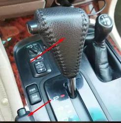 Voor Toyota Land Cruiser Lc80 Lc100 (1998-2007) automatische At Versnellingspook Handvat Lederen Cover Knop Leer Gaitor Auto Interieur