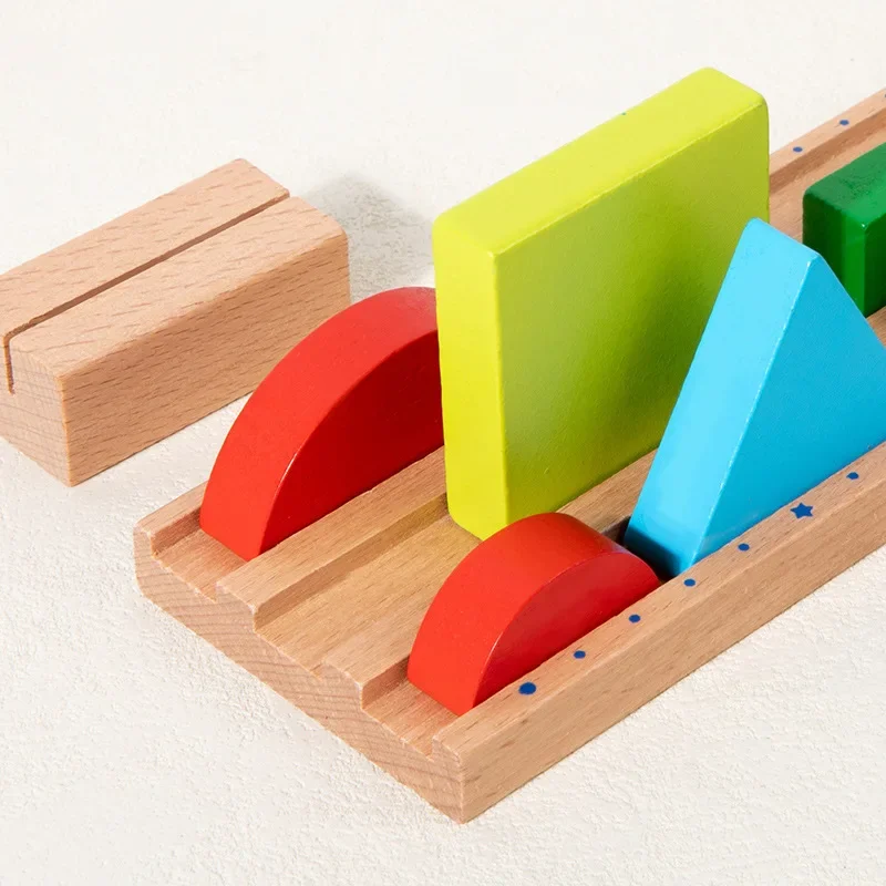 

Baby Shape Color Cognition Early Education Wooden Toys Children's Space Stereoscopic Building Blocks m