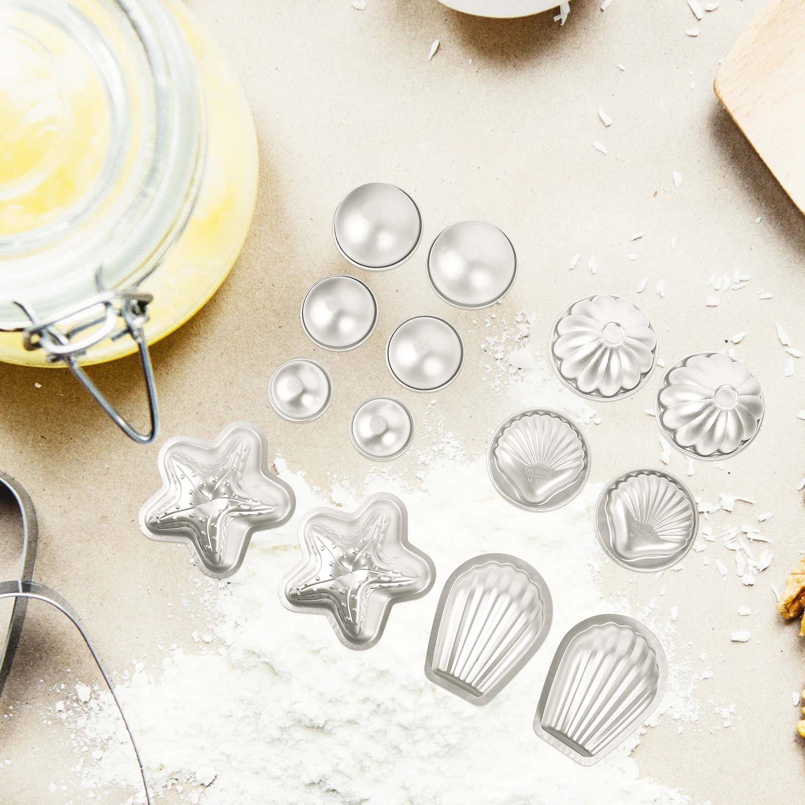 

Baking Mold Cake Pan Mould Aluminum Alloy Pans Round Bakeware Lightweight Durable Easy to Clean Store Carry Home Use