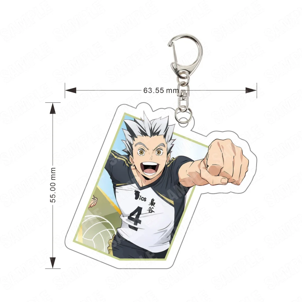 Acrylic Haikyuu Hinata 6CM Double Sided Keychain Kageyama Oikawa Kozume Collectible Gift for Fans Volleyball Team Uniform Ver.