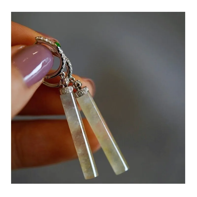 

New Chinese Retro Baiyu Round Bead Ear Buckle Classical Temperament Versatile Guochao Design High-end Exquisite Ear Buckle Women