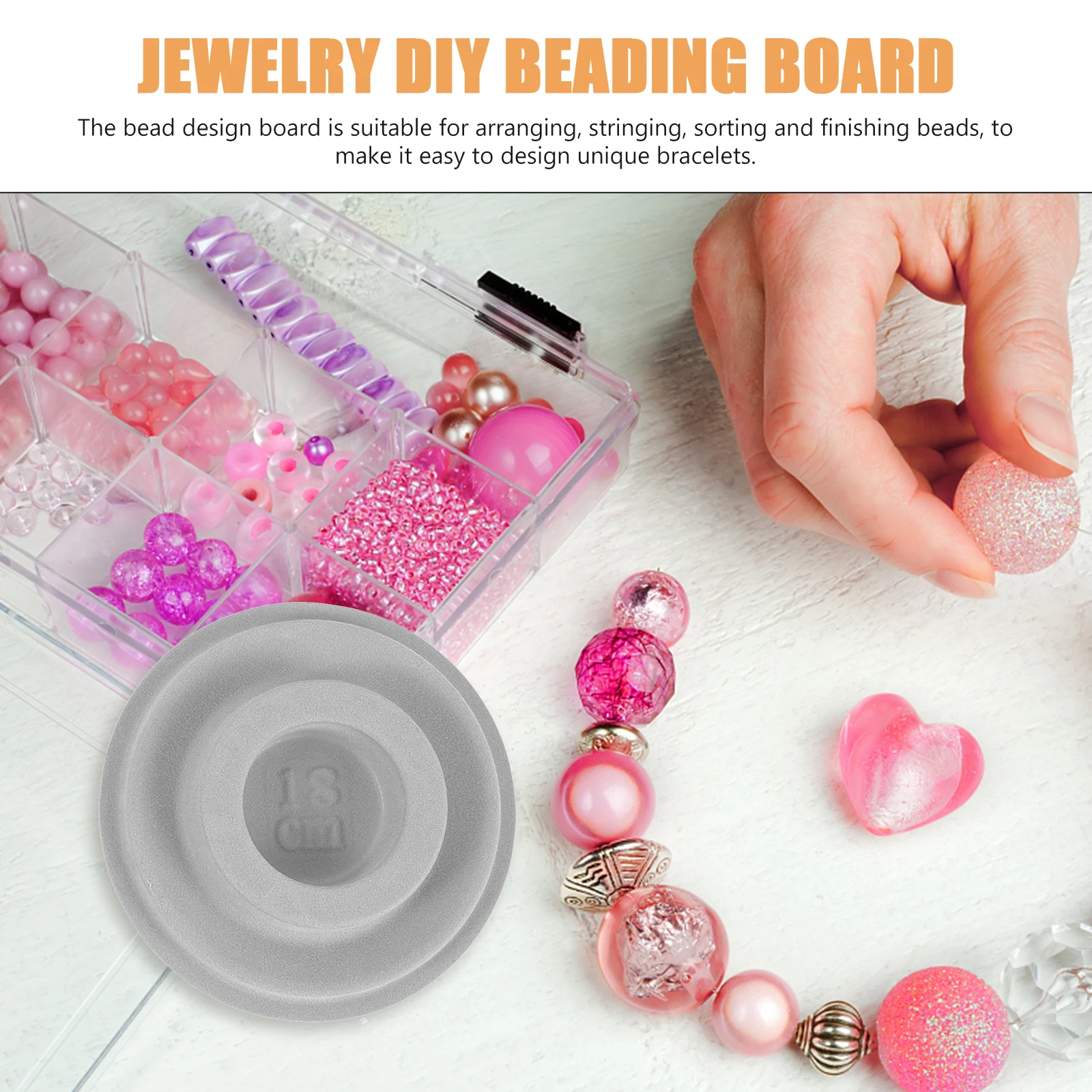 

8 Pcs Beaded Design Plate Tray for Jewelry Making Bracelet Beading Boards Trays Beads Pe
