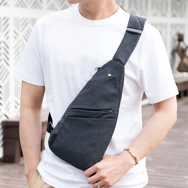 Shoulder Bag Anti-theft Messenger Personal Pocket Bag Lightweight Chest Shoulder Bag For Travel Hiking