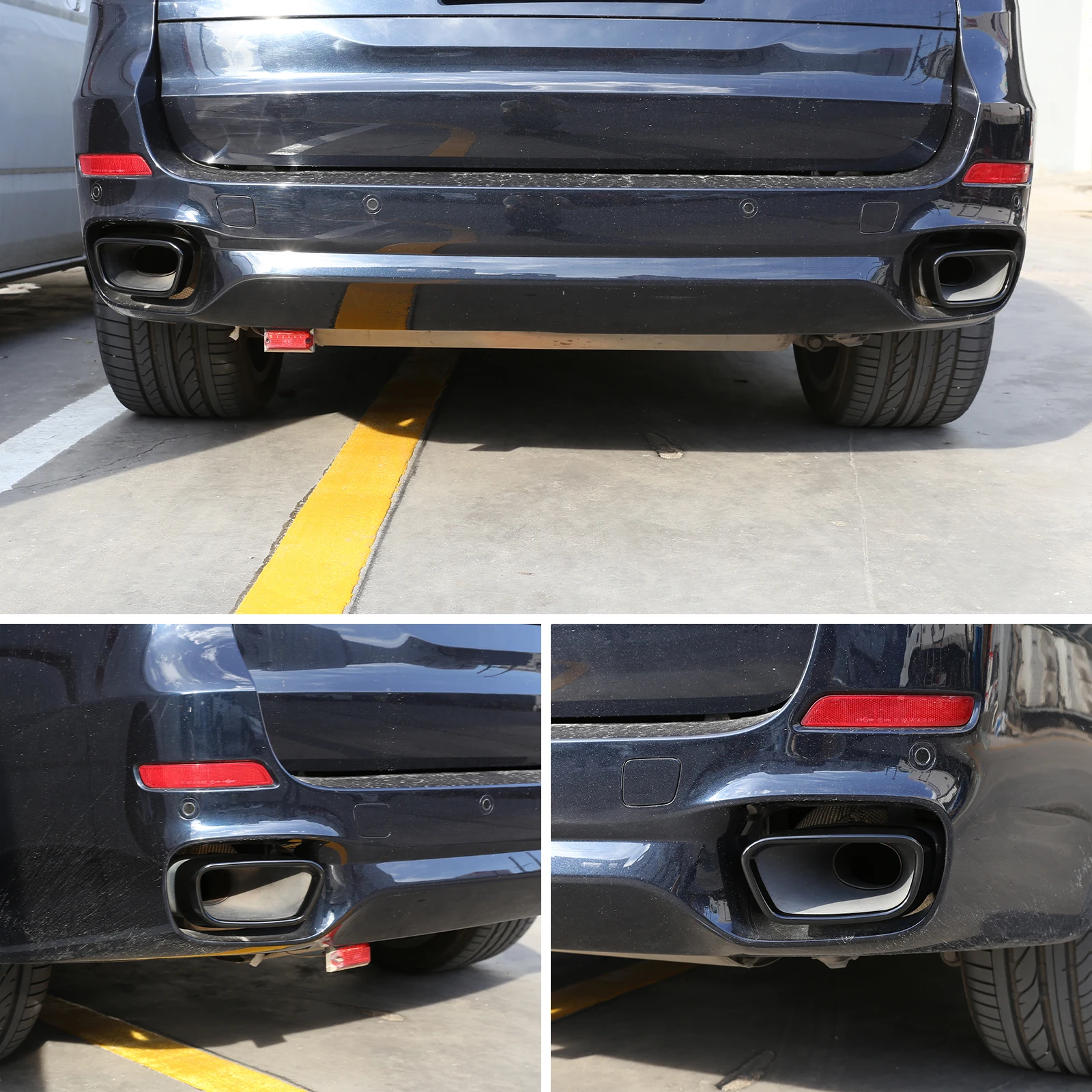 Tail Muffler Exhaust Pipe Output Cover Trim Muffler Tip Pipes Protective Cover For BMW X5 F15 X6 F16 2014-2018 Car Accessories