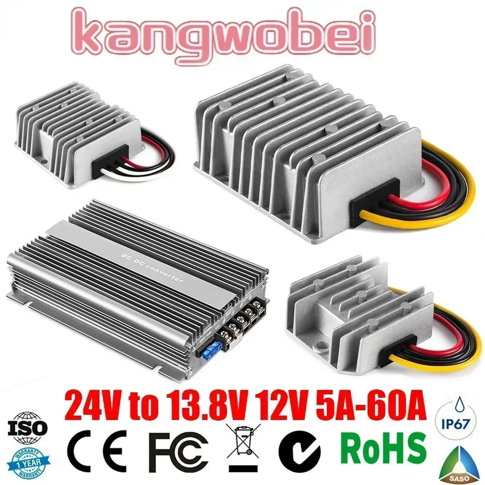 24V to 13.8V 12V 5A 60A 40A 30A 20A 15A 10A Voltage Transformer DC-DC Converter Step Down Buck Regulator Power Converter