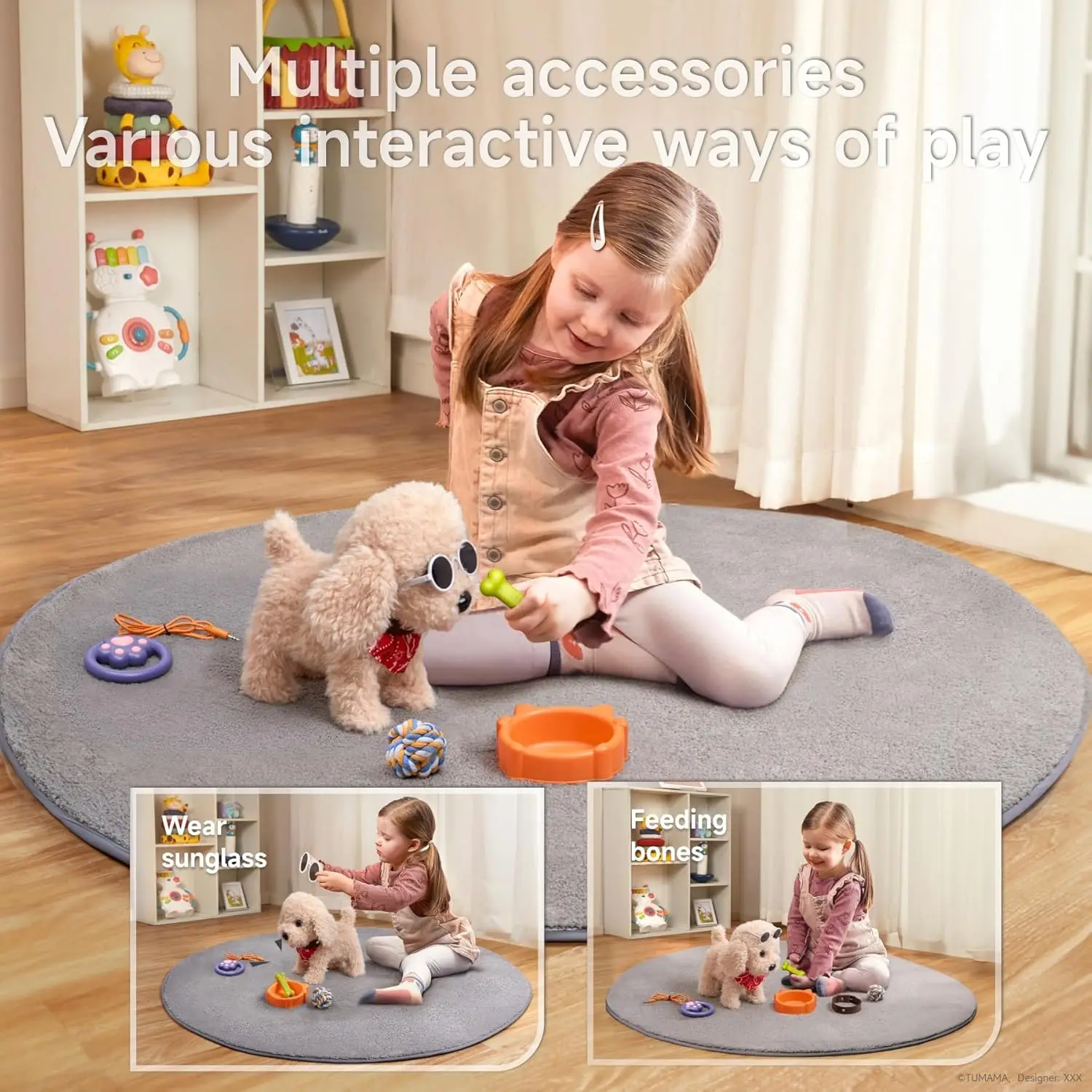 Remote Control Electronic Plush Puppy Dog Toy Fun Interactive Toy Walks Barks Shake Tail Stuffed Animal Dog Gift for Girls Boys