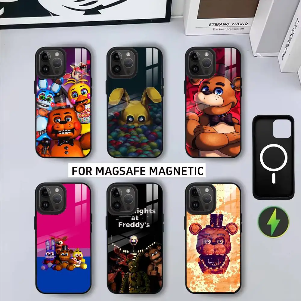

Five Nights At F-Freddys Fnaf Phone Case For iPhone17,16,15,14,13,12,11 Plus,Pro Magnetic For Magsafe Wireless Charging