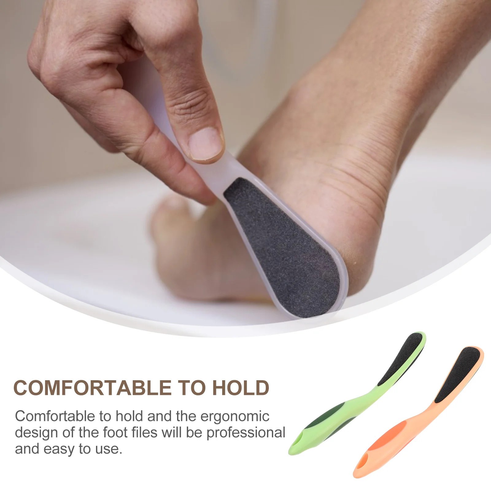 Ferramentas profissionais para cuidados com os pés, 2 peças, design requintado, removedores de calos de dupla face, suporte confortável para a vida diária e presentes