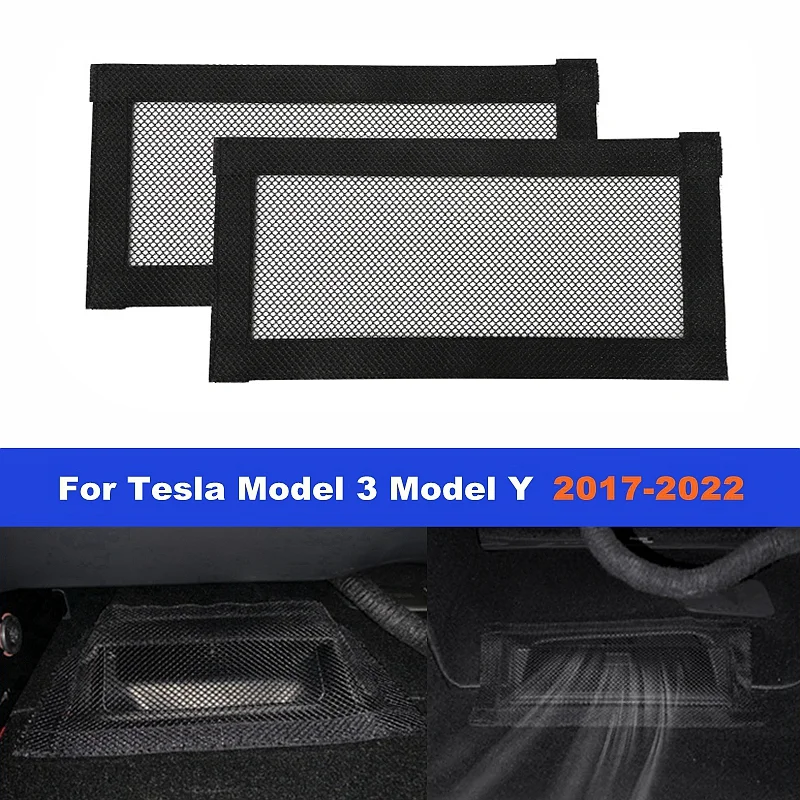 Car Air Outlet Cover for Tesla Model 3 Model Y 2017 2018 2019 2021 2022 Rear Under Seat Air Vent Anti-blocking Dust Covers