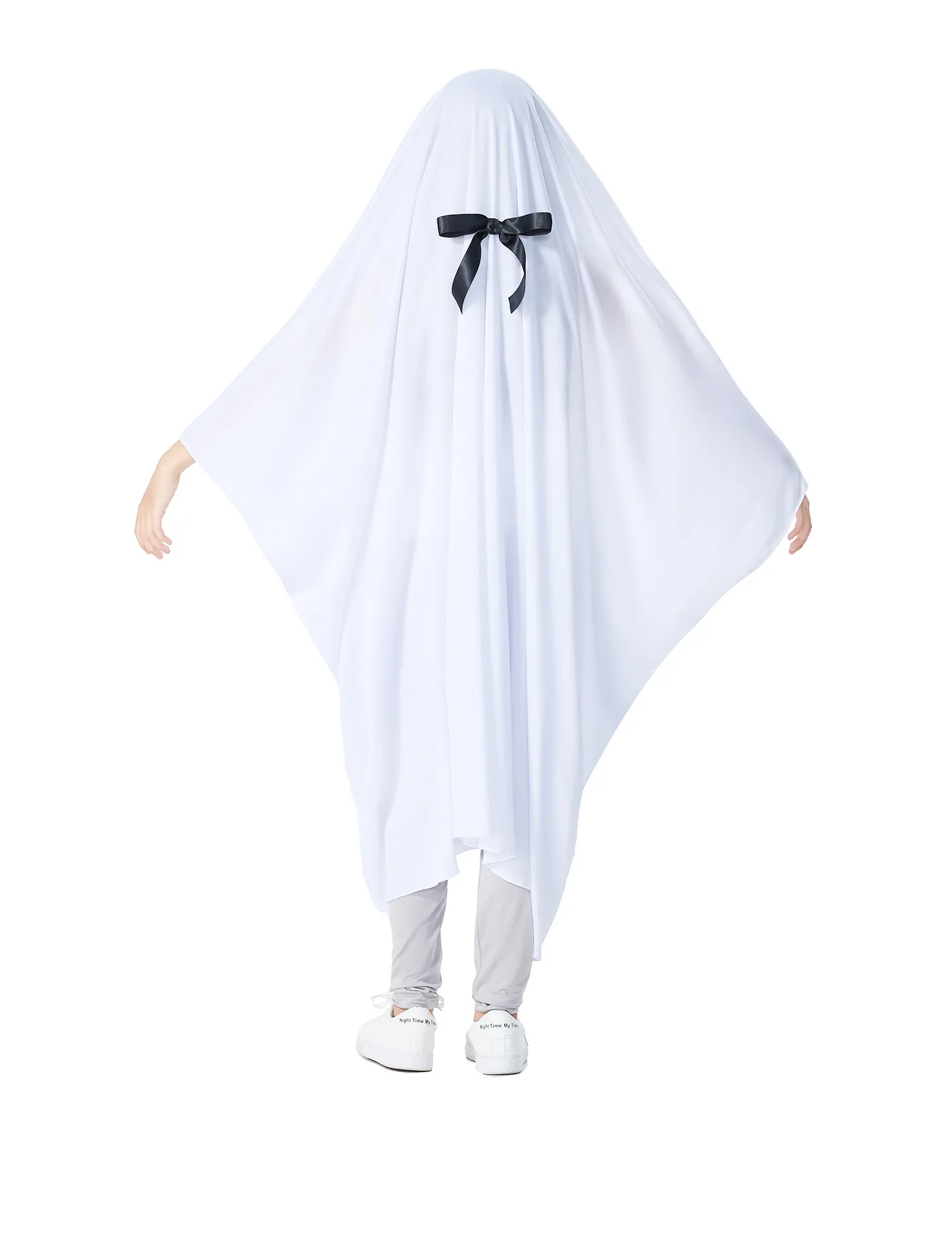 Kostüm für Kinder, Halloween-Geisterkostüm, weicher, lockerer Kapuzenmantel, süßer Kürbis, schwarze Katze, Geisterumhang, lustiges, gruseliges Party-Cosplay-Outfit 2026 – Detail 8