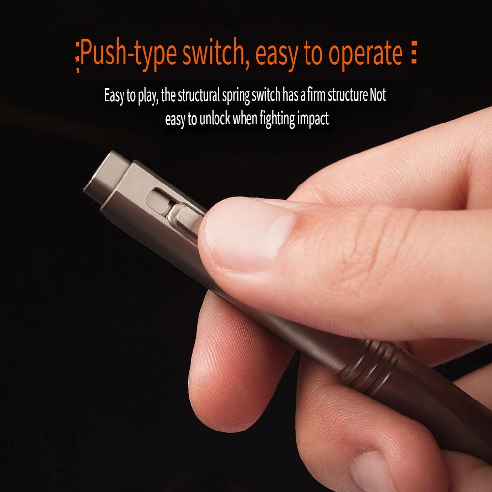Titanium portable tactical pen business office pen titanium press gel pen
