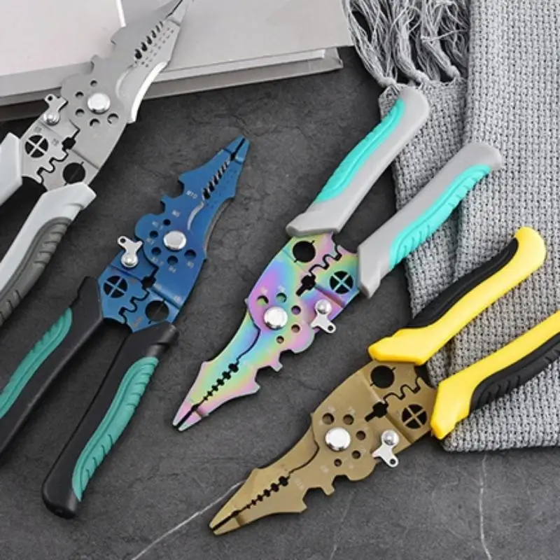 Wire Stripper Decrustation Pliers Adjustable Electrical Wire Stripping Tool Non-slip Wire Stripper Crimper For Electrical Cable