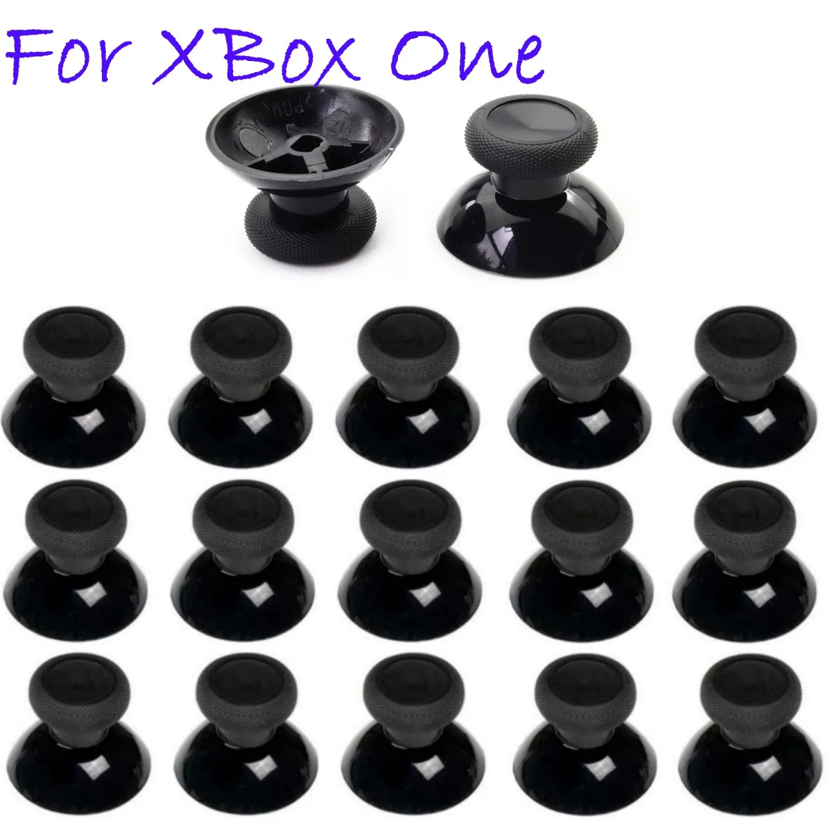 500PCS 3D Analog Thumb Sticks Caps for XBox One Series X S XSS XSX Controller Analogue Thumbsticks Mushroom Grips Cover Black