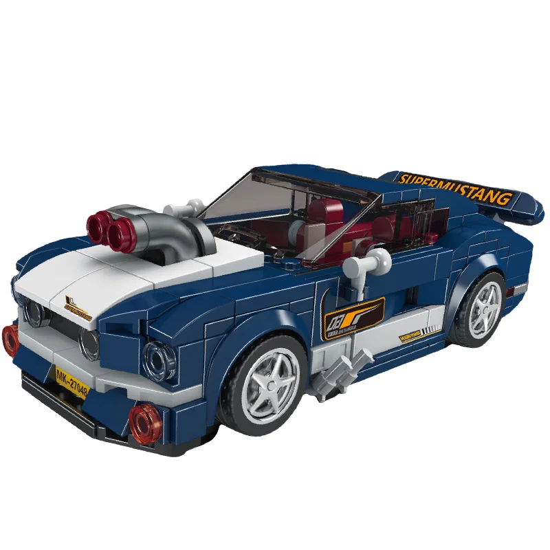 Mould King Mini Car Series27048Wild Horse1967Assemblaggio puzzle Modello di auto Ornamento