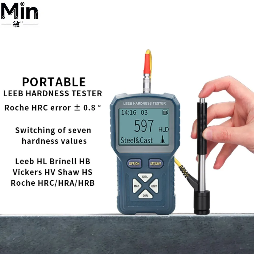 Portable Leeb Hardness Tester – Digital Durometer with D-Type Impact Device for Metal Steel