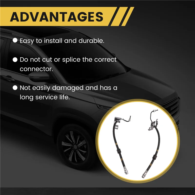 ABQB-Car Rear Left/Right Brake Hose Set 13360000 13360001 For Cruze 2009- 2015 Brake Oil Supply Line