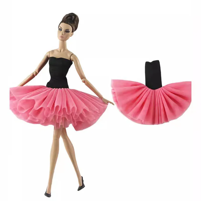   Boneca roupas acessórios bonito bailarina vestido de princesa 1/6 bjd boneca festa de aniversário vestir-se vestido para 30cm supermodelo boneca