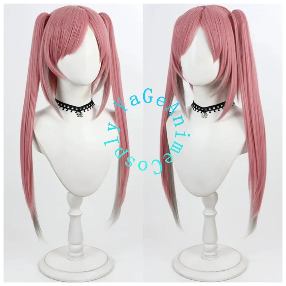 Saki Utsunomiya Cosplay Wig Realistic Scalp Two Tone Detachable Ponytail for Valentine Character Event Studio Photo Shoot
