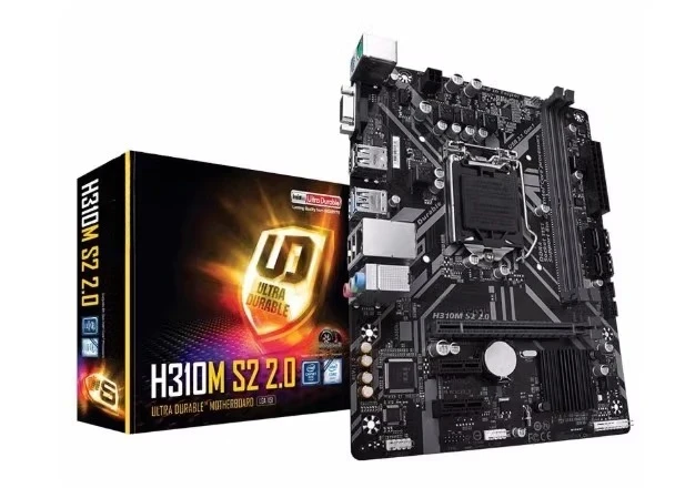 The new boxed H310M-S2 2.0 supports 67th, 8th and 9th generation CPU W7 systems
