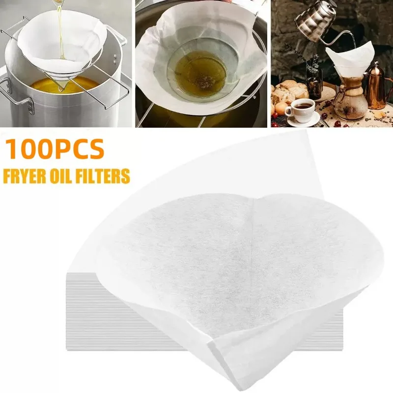 100 pieces fryer oil cone filter 10 inch commercial oil filter paper