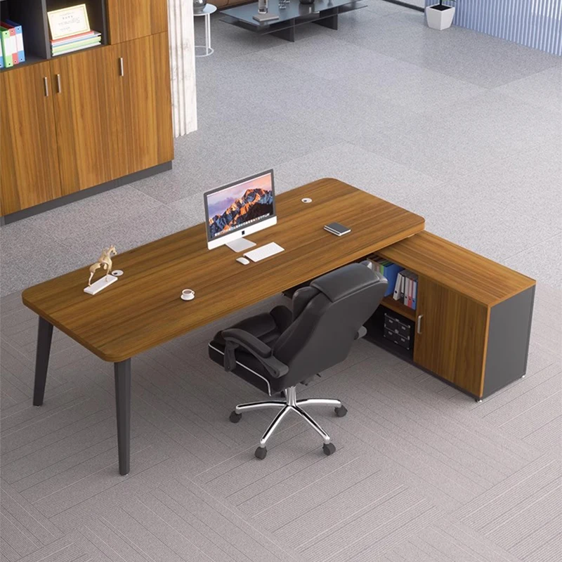 Multifunctional Modern Office Desk Wooden Computer Gaming Office Desk Standing
