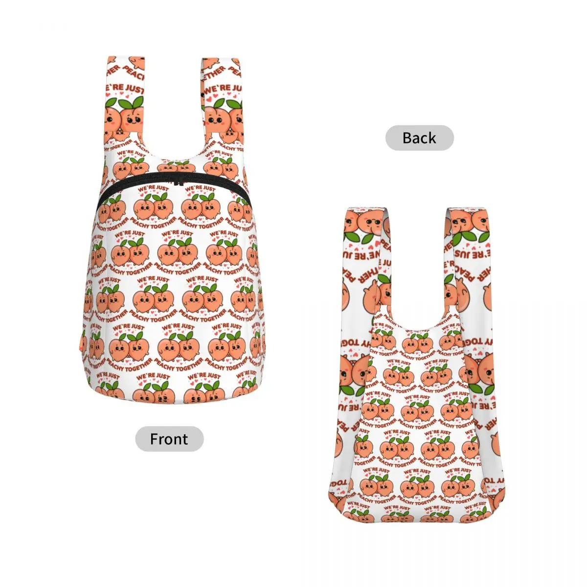 Cute Kawaii Peach Couple Backpack Student Storage BookBag Children School Bag Laptop Shoulder Bags for Boys Girls