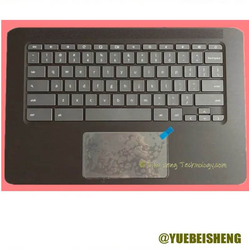 

YUEBEISHENG New/org For HP Chromebook 14 G5 TPN-Q204 Palmrest US keyboard upper cover Touchpad L14355-001 L14354-001