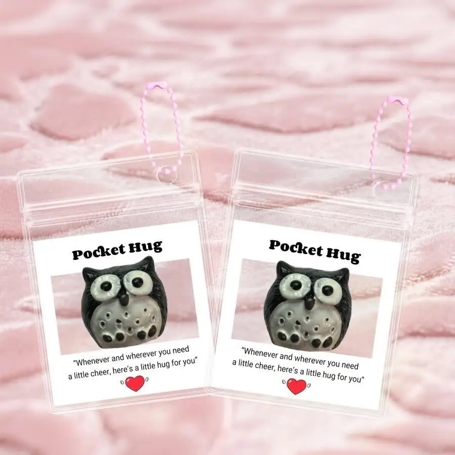 1/5/10/20/50/100 قطعة بطاقات تعانق الجيب التشجيع بطاقات عناق الجيب مع بطاقات تشجيع ورق الراتنج على شكل قلب ، ألوان متنوعة #2