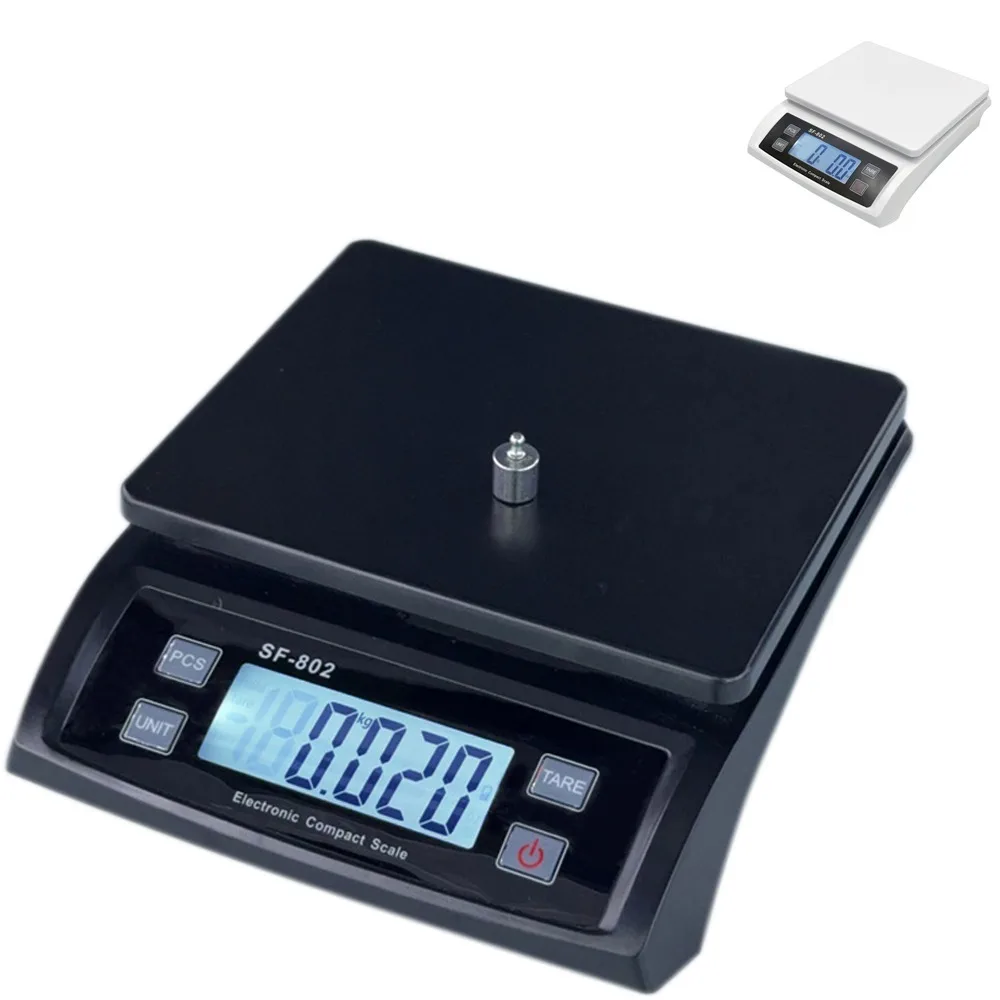 Balança digital de cozinha 30kg/1kg, balança eletrônica lcd precisa para assar e cozinhar pão de aço inoxidável, balança de alimentos