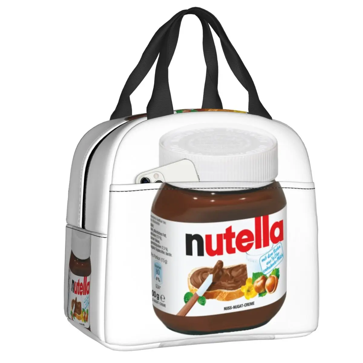 None Nutella Jar Insulated Lunch Bag 6