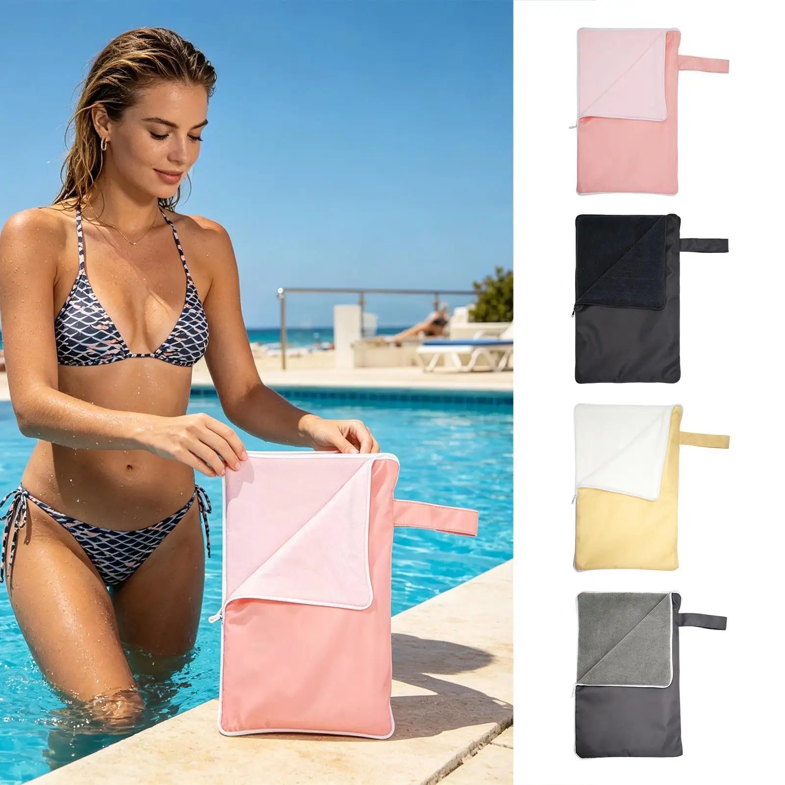 Wet Bag Absorbent Waterproof Swim Storage Swimming Wet Dry Bags for Men Women Swimmers Triathletes Fitness Lovers Travelers