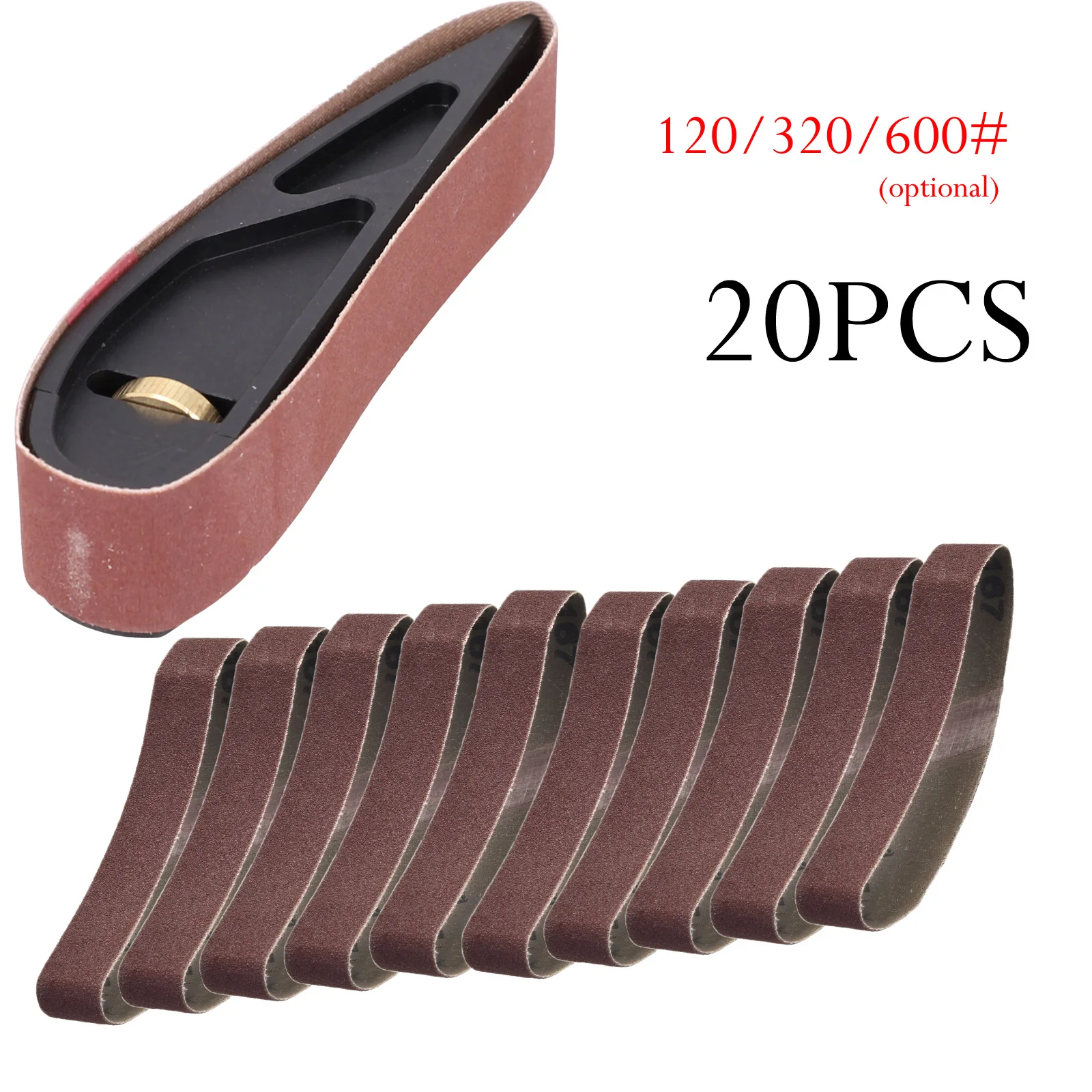 

20pcs 25x330mm Sanding Belts 120/320/600Grits Sander Paper Sharpener For Crafts Leather Carving Woodworking Polishing Machine