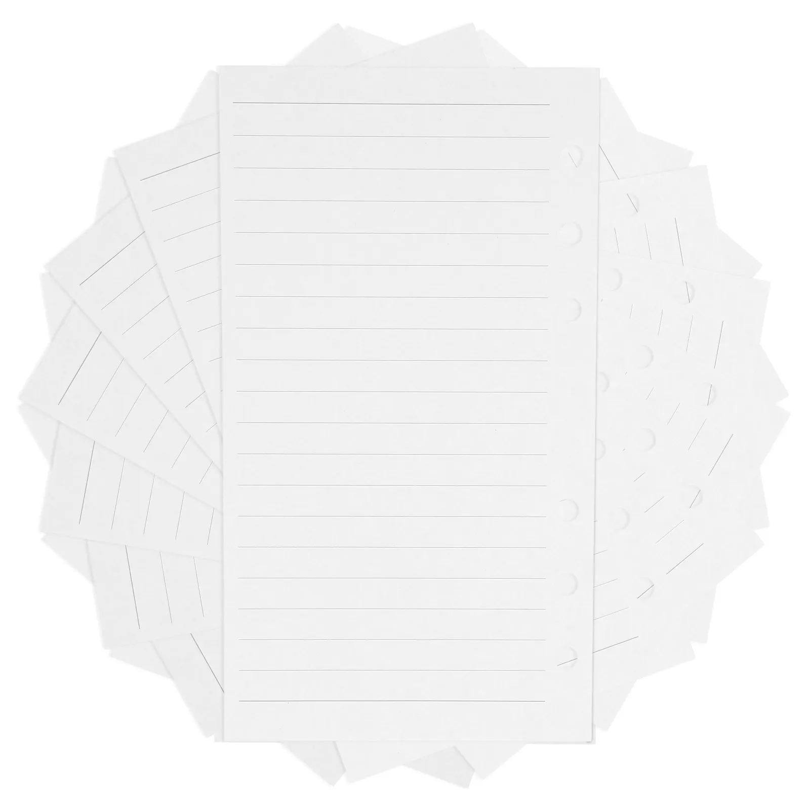 

45 Sheets A6 6-Hole Binder Paper Refill Lined Grid Smooth Writing Planner Insert for Notebook Office Student Artist