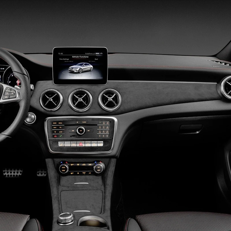 

Suede Wrap For Mercedes Benz GLA CLA 2014 2015 2016 2017 2018 2019 Accessories Central Control Air Outlet Panel Alcan tara ABS