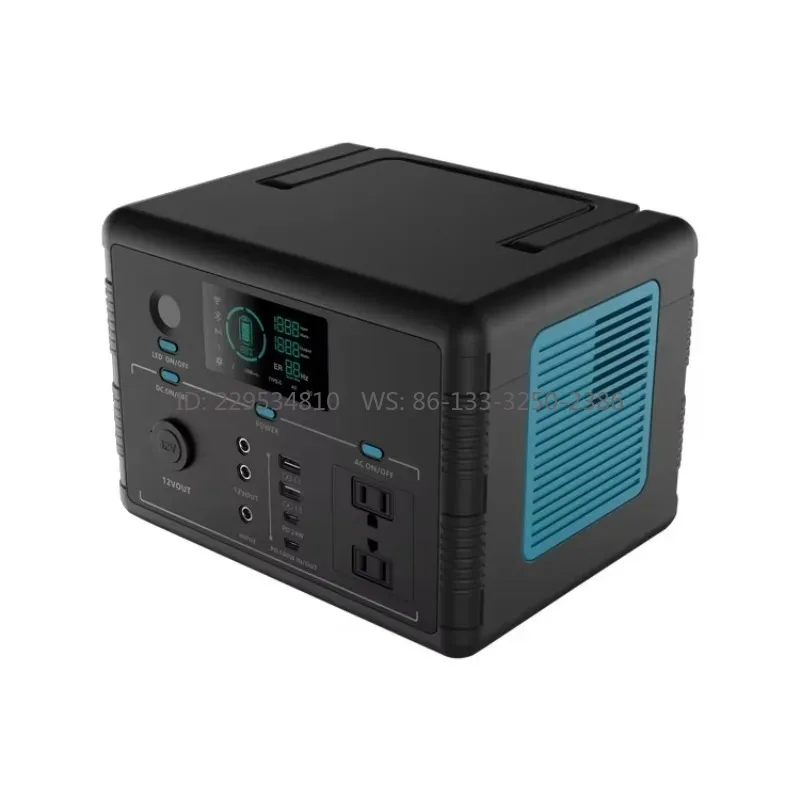 700Wh Portable Solar Generator 1000W Backup Power Supply for Outdoor Wild Use