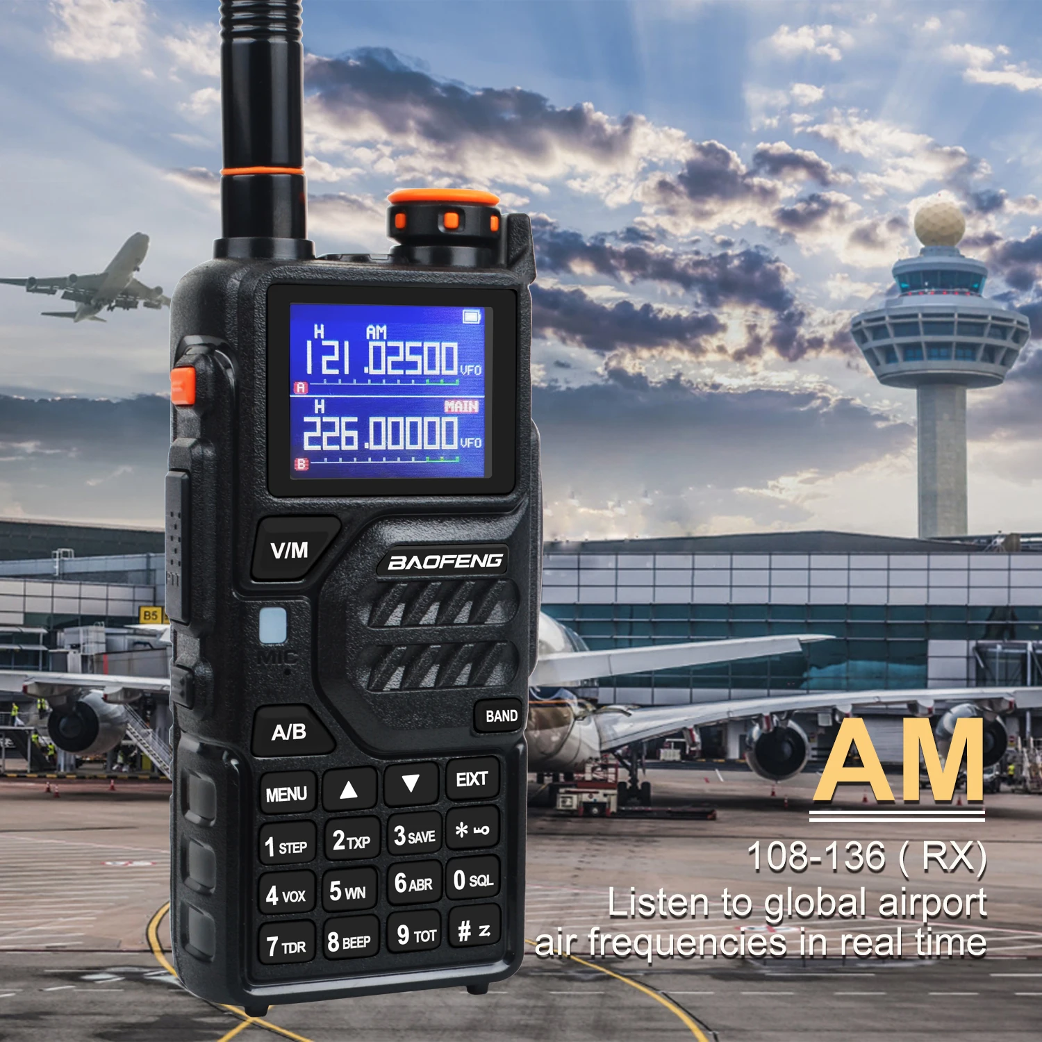 Imagem -06 - Multi-band 8w 999ch Air Band Walkie Talkie sem Fio Frequência de Cópia Hopping Scrambler Voz fm Dual Ver Baofeng-k5plus