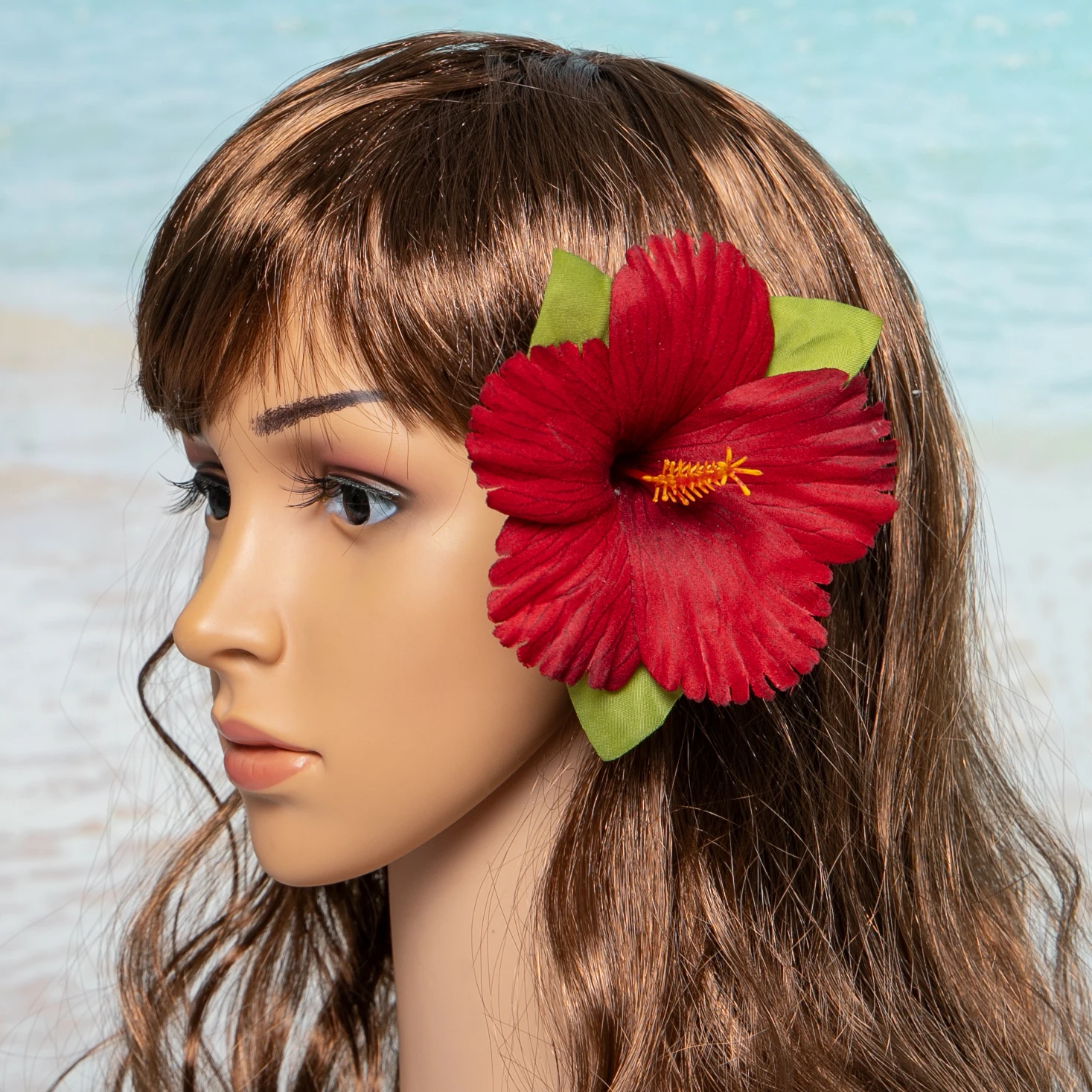 10 Pcs Vintage Hibiscus Hairpin Set Tahiti Islands Style Family Party Wedding Bridal Event Hawaii Holiday Artificial Flower