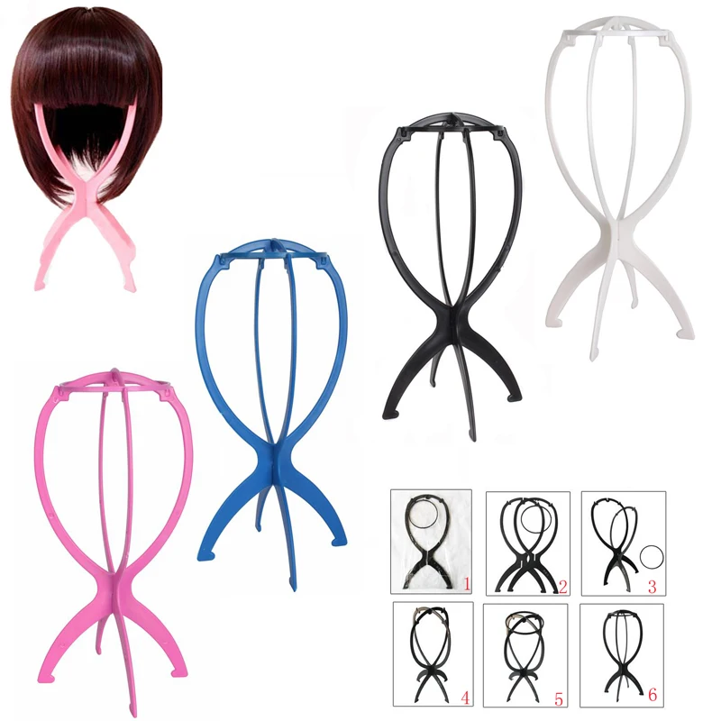 15piece/lot Hotsale Portable Folding Plastic Stable Durable Wig Hair Hat Cap Holder Stand Display Tool