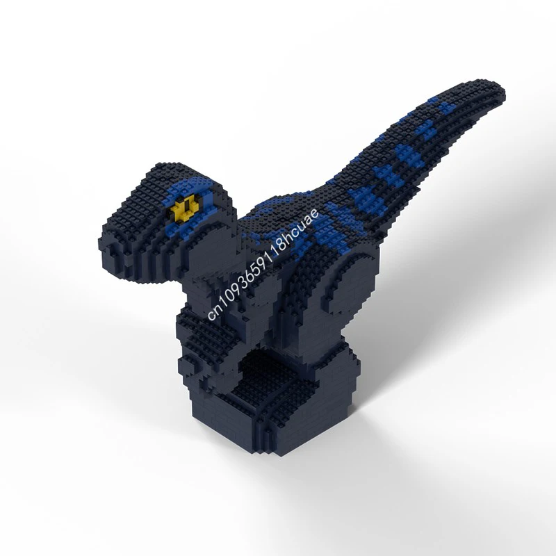 

4561pcs MOC Blue Velociraptor Sculptures Creative Learning Kit to Develop Focus and Patience Building Blocks Christmas Gift